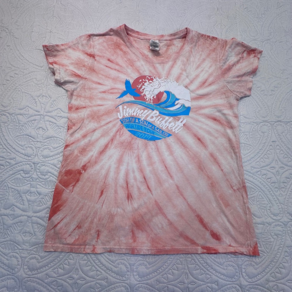 Jimmy Buffett 2019 High Tide‎ Tour Tie Dye Shirt Womens Large Son of a Sailor